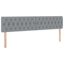 Seng med opbevaring og madras med madras Lysegrå 200 x 200 cm