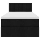 Seng med opbevaring og madras Sort 90 x 200 cm Konstrueret træ