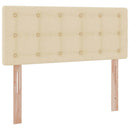 Seng med opbevaring og madras med madras Creme 120 x 190 cm