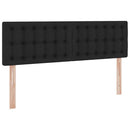 Seng med opbevaring og madras Sort 140 x 200 cm Konstrueret træ