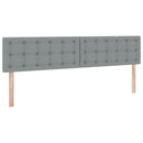 Seng med opbevaring og madras med madras Lysegrå 200 x 200 cm