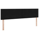 Opbevaringsseng med madras Sort 160 x 200 cm Fløjl