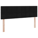 Opbevaringsseng med madras Sort 140 x 200 cm Fløjl