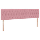 Opbevaringsseng med madras Lyserød 180 x 200 cm Fløjl