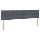 Opbevaringsseng med madras Mørkegrå 200 x 200 cm Fløjl