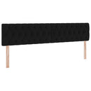 Opbevaringsseng med madras Sort 200 x 200 cm Fløjl