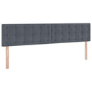 Opbevaringsseng med madras Mørkegrå 200 x 200 cm Fløjl