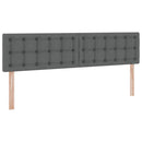 Opbevaringsseng med madras Mørkegrå 200 x 200 cm Faux læder