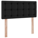 Seng med opbevaring og LED Sort 90 x 190 cm Faux læder