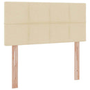 LED opbevarings seng med madras Creme 90 x 200 cm Stof