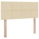 LED opbevarings seng med madras Creme 120 x 200 cm Stof