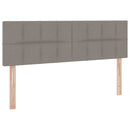 LED opbevarings seng med madras Gråbrun 140 x 200 cm Stof