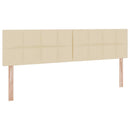 LED opbevarings seng med madras Creme 160 x 200 cm Stof