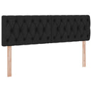 LED opbevarings seng med madras Sort 140 x 200 cm Stof