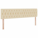 LED opbevarings seng med madras Creme 160 x 200 cm Stof