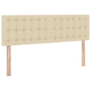 LED opbevarings seng med madras Creme 140 x 200 cm Stof
