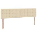 LED opbevarings seng med madras Creme 160 x 200 cm Stof