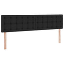 LED opbevarings seng med madras Sort 180 x 200 cm Stof