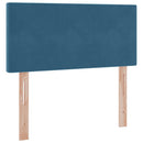 LED opbevarings seng med madras Mørk blå 90 x 190 cm Fløjl