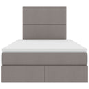 Seng med opbevaring og madras Gråbrun 120 x 200 cm Stof