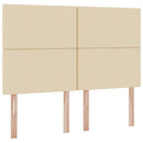 Seng med opbevaring og madras Creme 140 x 200 cm Stof
