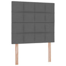 Seng med opbevaring og madras Mørkegrå 100 x 200 cm Stof