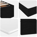 Seng med opbevaring og madras Sort 140 x 190 cm Stof