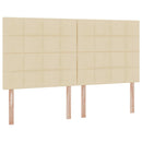 Seng med opbevaring og madras Creme 180 x 200 cm Stof