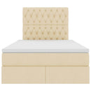 Seng med opbevaring og madras Creme 120 x 200 cm Stof