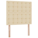 Seng med opbevaring og madras Creme 90 x 200 cm Stof