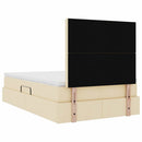 Seng med opbevaring og madras Creme 120 x 190 cm Stof