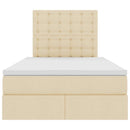 Seng med opbevaring og madras Creme 120 x 190 cm Stof