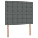 Seng med opbevaring og madras Mørkegrå 120 x 200 cm Stof
