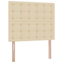 Seng med opbevaring og madras Creme 120 x 200 cm Stof