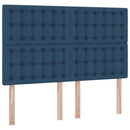 Seng med opbevaring og madras Blå 140 x 200 cm Stof