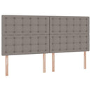 Seng med opbevaring og madras Gråbrun 200 x 200 cm Stof
