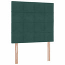 Seng med opbevaring og madras Mørkegrøn 90 x 200 cm Fløjl