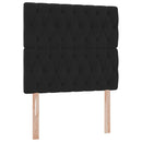 Seng med opbevaring og madras Sort 90 x 200 cm Fløjl