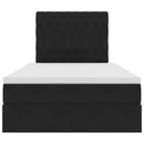 Seng med opbevaring og madras Sort 120 x 200 cm Fløjl