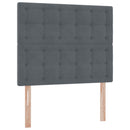 Seng med opbevaring og madras Mørkegrå 120 x 200 cm Fløjl