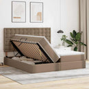 Seng med opbevaring og madras Cappuccino 200 x 200 cm