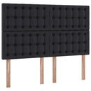 Seng med opbevaring og LED Sort 140 x 200 cm Faux læder