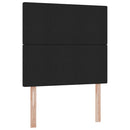 LED opbevarings seng med madras Sort 90 x 190 cm Stof