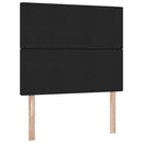 LED opbevarings seng med madras Sort 120 x 200 cm Stof