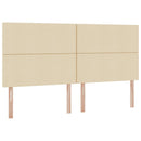 LED opbevarings seng med madras Creme 200 x 200 cm Stof