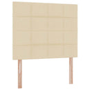 LED opbevarings seng med madras Cremefarvet 120 x 190 cm Stof