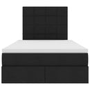 LED opbevarings seng med madras Sort 120 x 200 cm Stof