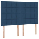 LED opbevarings seng med madras Blå 140 x 190 cm Stof