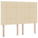 LED opbevarings seng med madras Creme 140 x 200 cm Stof