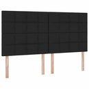 LED opbevarings seng med madras Sort 180 x 200 cm Stof